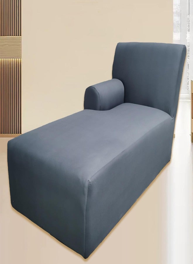GZYLCH Chaise Lounge with Arm Sofa Slipcover, Chaise Cushion Protector Washable Furniture Protector with Elastic Strap, Left/Right Thick L Shaped Couch Cover for Living Room,3,Left - Image 5